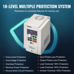 SucceBuy VFD Inverter 3KW/4KW/5.5KW Variable Frequency Drive 50/60Hz Input 0-2000Hz Output VFD for Spindle Motor Speed Control