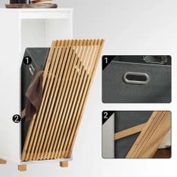 SoBuy BZR126-W laundry wardrobe with a fold-out laundry bag, laundry chest, laundry collector, and laundry basket, bathroom wardrobe, WxDxH approx. 32x85x33cm