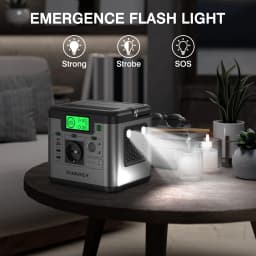 500W(Peak 1000W) Power Station Solar Generator Emergency Power Charger Power Bank Backup Battery for Outdoor Camping,Home Energy