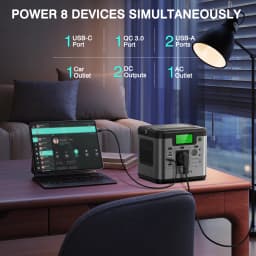 500W(Peak 1000W) Power Station Solar Generator Emergency Power Charger Power Bank Backup Battery for Outdoor Camping,Home Energy