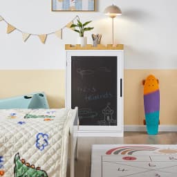 SoBuy KMB43-W children's dresser children's shelf with blackboard children's bookshelf toys shelf storage s wardrobe for children