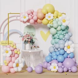 6.6x4.9ft/6.6x6.6ft Gold Wedding Arches Square Backdrop Stand Metal Balloon Arch Stand For Ceremony Birthday Party Bridal Decora