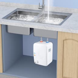 1500W 8L Electric Water Heater Fast Heating Wall/Floor Mount Adjustable 30-75°C Electric Water Heater