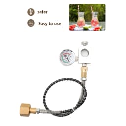Sodastream Soda Bottle Inflation Hose Connector Inflation Valve With Table 1500 PSI Transfer Adapter + 50cm High-Pressure Hose