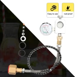 Sodastream Soda Bottle Inflation Hose Connector Inflation Valve With Table 1500 PSI Transfer Adapter + 50cm High-Pressure Hose