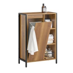 SoBuy BZR65-PF laundry wardrobe with fold-out laundry bags laundry bag laundry chest laundry basket bathroom furniture BHT approx.: 60x90x30cm