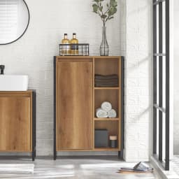 SoBuy BZR65-PF laundry wardrobe with fold-out laundry bags laundry bag laundry chest laundry basket bathroom furniture BHT approx.: 60x90x30cm