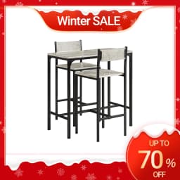 SoBuy OGT03 Bar Table Set 3-piece dining table Bistro table Balcony furniture Bistro furniture