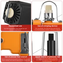 Electric Bag Sewing Machine 2200mAh Lithium Battery Handheld Industrial Packaging Sewing Machine for Hessian Canvas Fabric Bags