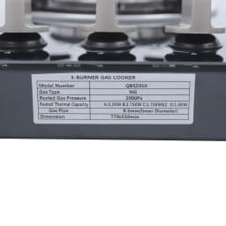 Kitchen 5 Burners Built-in Gas Hob Cooktop Tempered Glass Surface & Porcelain Enamel Grates for Natural Gas Lpg Gas
