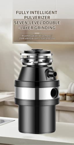 Kitchen Garbage Disposal 560W Stainless Steel Waste Disposer Food Crusher for Residue Processor Home Kitchen