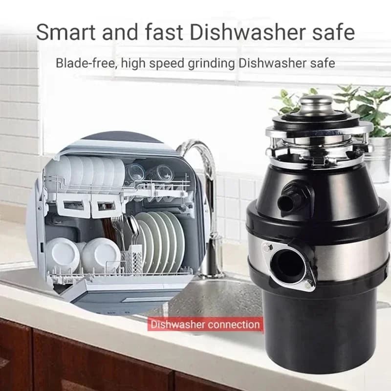Kitchen Garbage Disposal 560W Stainless Steel Waste Disposer Food Crusher for Residue Processor Home Kitchen