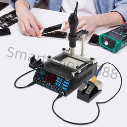 1200W Hot Air Rework SMD Soldering Station With Heat Gun Set Temperature LED Screen Display For Electronics Repairs