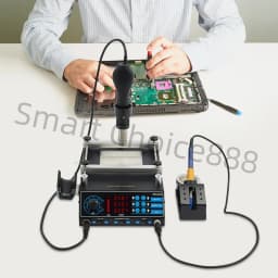 1200W Hot Air Rework SMD Soldering Station With Heat Gun Set Temperature LED Screen Display For Electronics Repairs