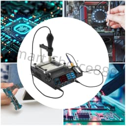 1200W Hot Air Rework SMD Soldering Station With Heat Gun Set Temperature LED Screen Display For Electronics Repairs