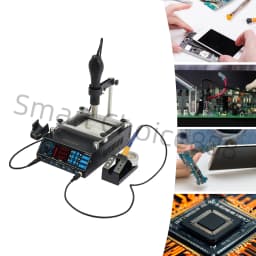 1200W Hot Air Rework SMD Soldering Station With Heat Gun Set Temperature LED Screen Display For Electronics Repairs
