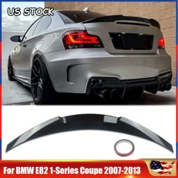 For BMW 1 Series E82 E82 125i 128i 135i Coupe 2007-2013 M4 Style Rear Spoiler Lip Wings Glossy Black Rear Tail Wings Magickit
