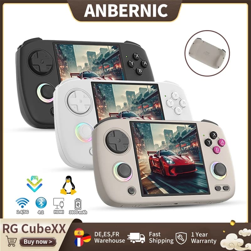 Anbernic RG CubeXX Handheld Game Console 3.95" IPS Screen Linux64-bit Retro Gaming Console Supports HD-Connection WiliWili Ebook