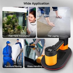 Electric Suction Lifter with LCD Display 27cm 300kg Battery Vacuum Suction Cup Heavy Duty Glass Tile Lifter for Rough Tiles