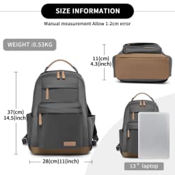 Miss Lulu WOMEN'S Backpack: Waterproof, Laptop & School Records-school, College, Travel & Work Day Backpack