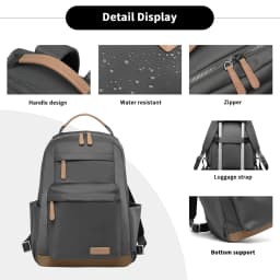 Miss Lulu WOMEN'S Backpack: Waterproof, Laptop & School Records-school, College, Travel & Work Day Backpack