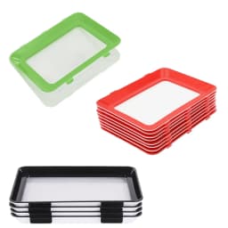8pcs/6pcs/4pcs Reusable Food Storage Containers Airtight Lock Freshness Plates Set Stackable for Fridge/Freezer