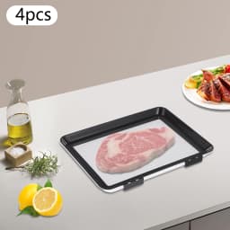 8pcs/6pcs/4pcs Reusable Food Storage Containers Airtight Lock Freshness Plates Set Stackable for Fridge/Freezer