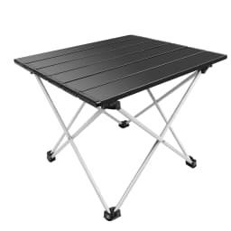 Pop Up Camping Table with Aluminum Plate Lightweight Portable Folding Outdoor Waterproof Picnic Table with Carry Bag, 40*35*32cm