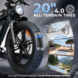 [Ship Form EU] DEEPOWER S7 Electric Bike 20“ Fat Ebike Tire 48V35Ah Battery E Mountain Bike for Adult Men & Women Speed 25km/h