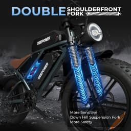 [Ship Form EU] DEEPOWER S7 Electric Bike 20“ Fat Ebike Tire 48V35Ah Battery E Mountain Bike for Adult Men & Women Speed 25km/h