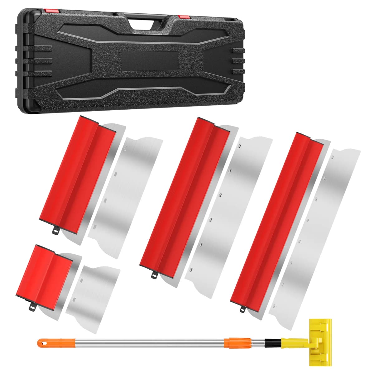 4pcs Drywall Smoothing Spatula Flexible Blade 25/40/60/80cm Spatula Finish Leveling Tools For Wall Tools And Skimming Blades