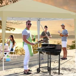 3x3m Popup Pavilion Waterproof Beer Tent Foldable Canopy without sidewall,3Height Adjustable,Party Tent For Garden,Beach,Markets