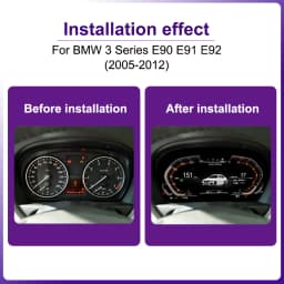 AUTOTOP 12.3" 1920*720 Linux Car LCD Dashboard For BMW 3 Series E90 E91 E92 2005-2012