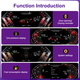 AUTOTOP 12.3" 1920*720 Linux Car LCD Dashboard For BMW 3 Series E90 E91 E92 2005-2012
