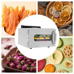 6-Layer Stainless Steel Fruit Dryer 6-Disc Food Dehydrator Snack Vegetable Dried Fruit Pulp Dryer Dehydrated Vegetables Maker