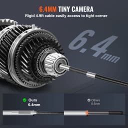 SucceBuy Articulating Borescope Inspection Camera with 0.25" Lens 5" IPS HD Screen Two-Way Articulated Endoscope for Pipe Wall