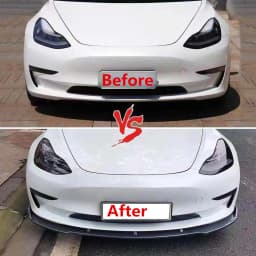 Car Front Bumper Lip Body Kit Spoiler Splitters Body Kit Detachable For Tesla Model 3 Sedan 2016 2017 2018 2019