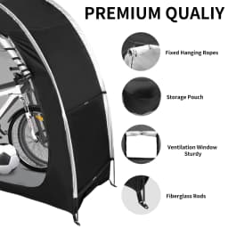 Bicycle Tent for 2 bikes Outdoor 210D Oxford Fabric Bicycle Cover Storage Waterproof Bicycle Cover for Camping Mini Bike Garag