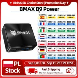 Bmax B9 Power Barebone Mini PC Intel Core I9-12900H 14 Cores up to 5.0GHz 24GB RAM 1TB SSD WiFi 6 Bluetooth 5.2 mini pc