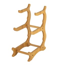 3-Stacked Fruit Bowls Plate Oval Bamboo Wood Stand Fruit Basket Bamboo Stand Holder, Fruit Snack Cake Stand (Brown)