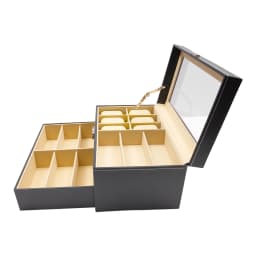 Watch Box, Display Watch and Sunglasses Jewellery Box, 6 Watch Box Jewellery Case and 9 Slots Sunglasses Organiser, Glasses Case