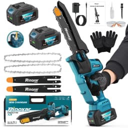 8" Cordless Mini Chainsaw - 1300W 20V Brushless w/ 4000mAh Battery & Auto-Oiling for Gardening & Tree Pruning