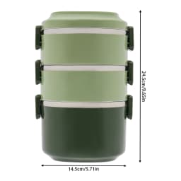 3-layer Freestanding Stackable Stainless Steel Lunch Box Bread Box Insulated Food Container