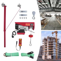 250kg Double Rope Electric Hoist 12m/39.37ft Lifting Crane 550w Wireless Remote Control Cable Hoist Winch w/h Installation Brack