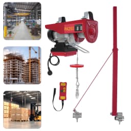 250kg Double Rope Electric Hoist 12m/39.37ft Lifting Crane 550w Wireless Remote Control Cable Hoist Winch w/h Installation Brack