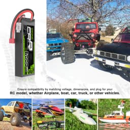 OVONIC 6000mAh 80C 2S 7.4V Lipo Battery Hardcase with Deans Plug & Lipo Voltage Checker for RC Cars Trucks Boats and buggies(2P