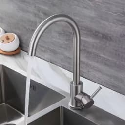 DQOK Kitchen Faucet Cold and Hot Black Water Mixer Single Handle Sink Kitchen Tap
