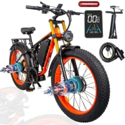 KETELES K800 Pro Dual Motor Electric Bicycle 2000W 48V 23AH Double Shoulder Front Fork Hydraulic Brake With Brake Light