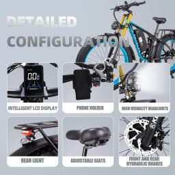 KETELES K800 Pro Dual Motor Electric Bicycle 2000W 48V 23AH Double Shoulder Front Fork Hydraulic Brake With Brake Light