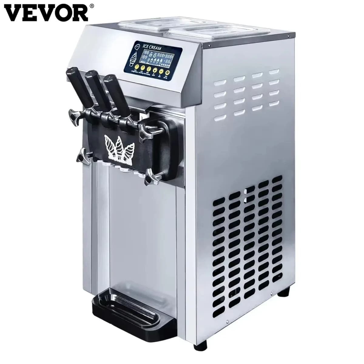 VEVOR Pre-cooling commercial ice cream maker A126 ice cream machine Soft Serve Machine portable big capacity ice cream machine